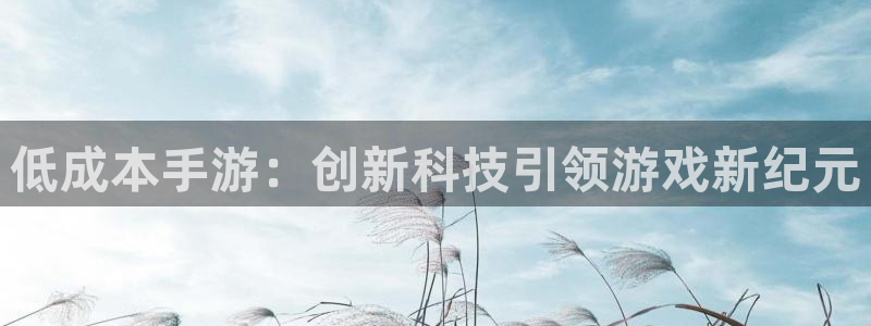 极悦娱乐app下载页面：低成本手游：创新科技引领游戏新纪元